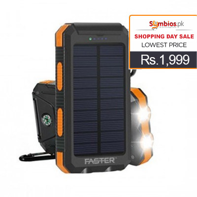 Faster SP-10 Solar Plus LED Power Bank 10000 mAh